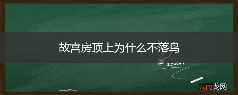 故宫房顶上为什么不落鸟