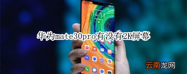 华为mate30pro有没有2K屏幕