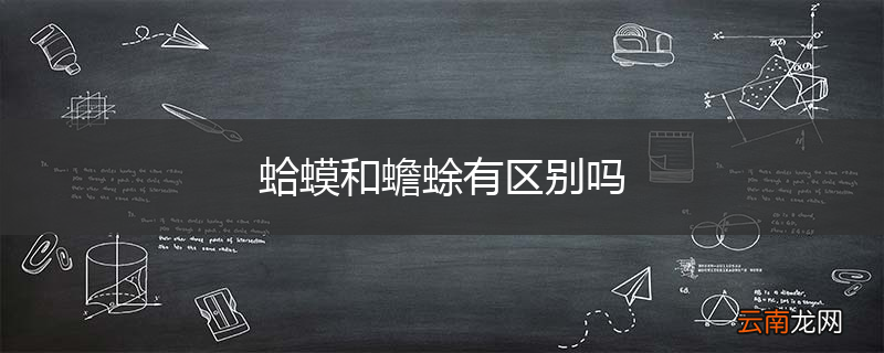 蛤蟆和蟾蜍有区别吗