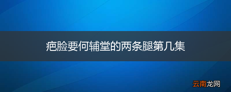 疤脸要何辅堂的两条腿第几集