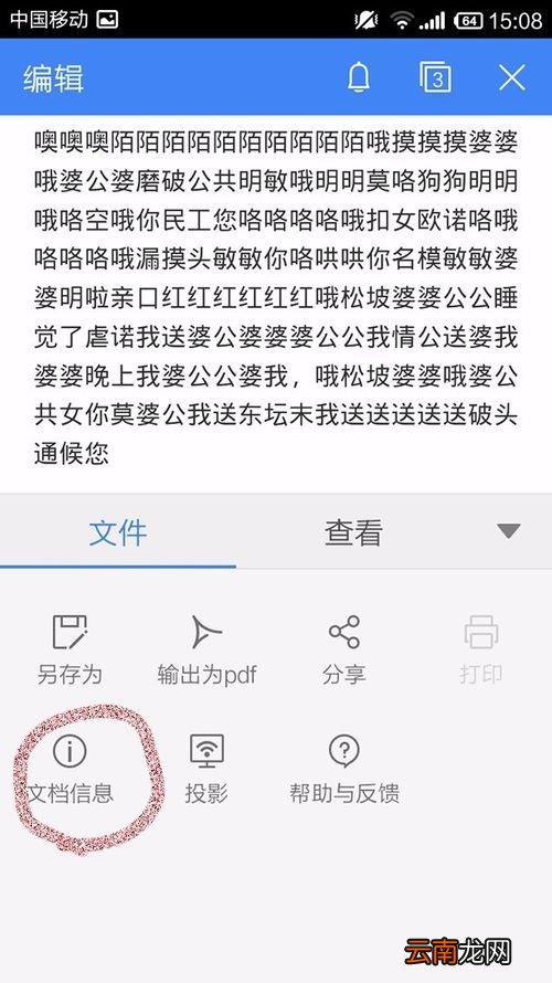 WPS Office APP查看文档信息的具体方法