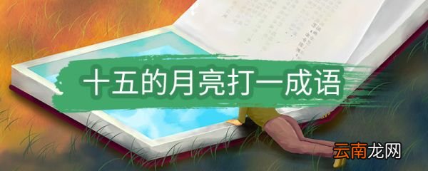 十五的月亮打一成语 十五的月亮打一什么成语