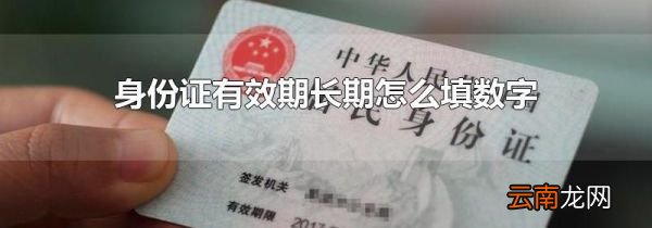 身份证有效期长期怎么填数字