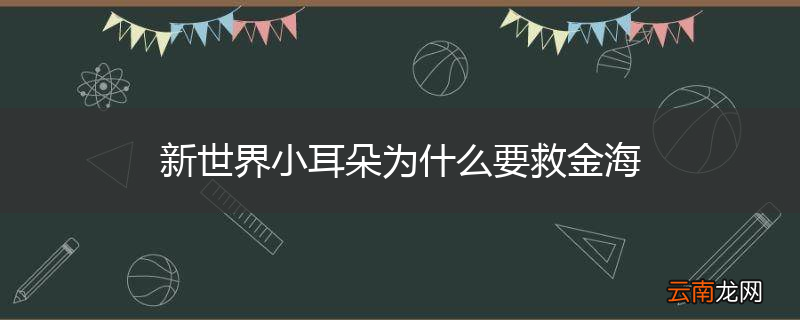 新世界小耳朵为什么要救金海