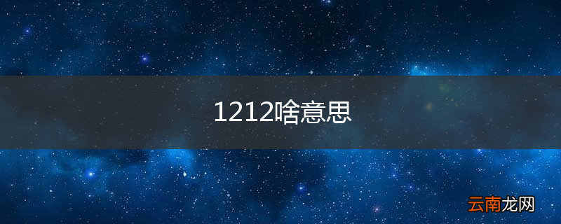1212啥意思