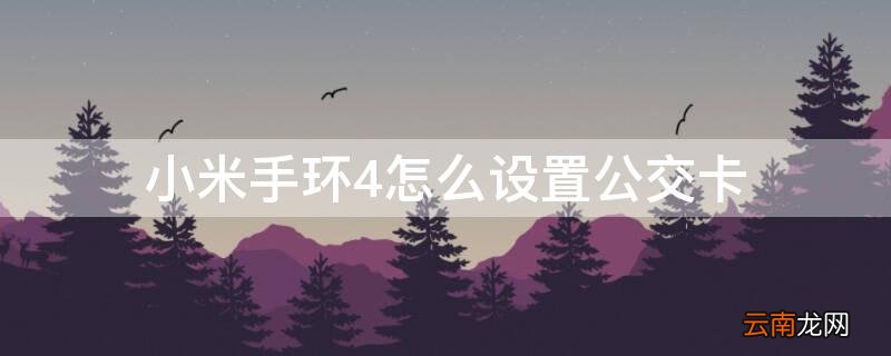 小米手环4怎么设置公交卡 小米手环4怎么设置公交卡nfc