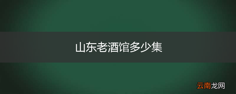 山东老酒馆多少集