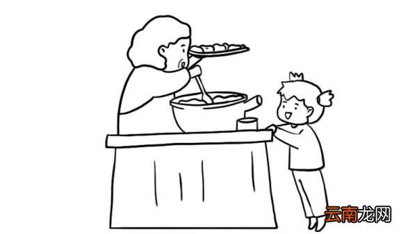 开饭啦简笔画
