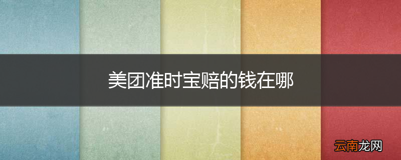 美团准时宝赔的钱在哪