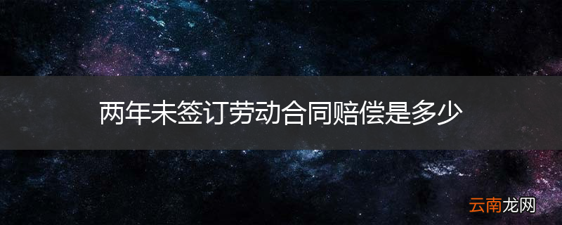两年未签订劳动合同赔偿是多少