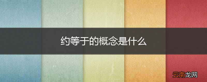 约等于的概念是什么
