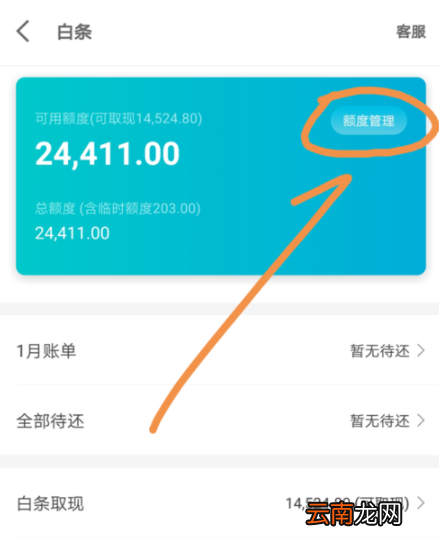 京东金融APP调整白条固定额度操作过程