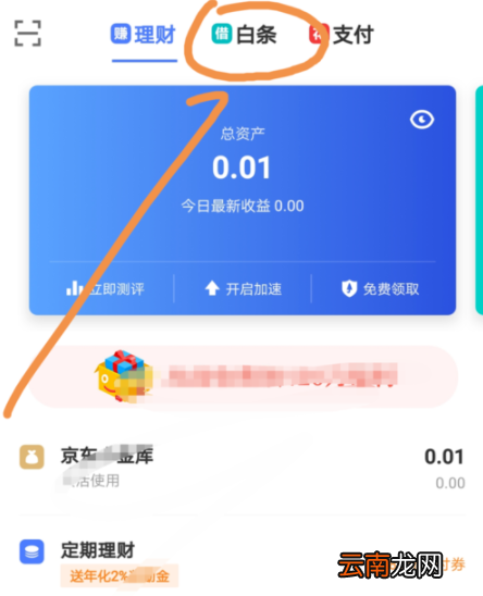 京东金融APP调整白条固定额度操作过程