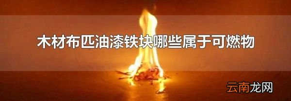 木材布匹油漆铁块哪些属于可燃物