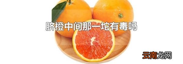 脐橙中间那一坨有毒吗