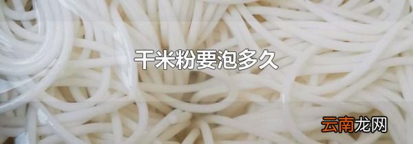 干米粉要泡多久