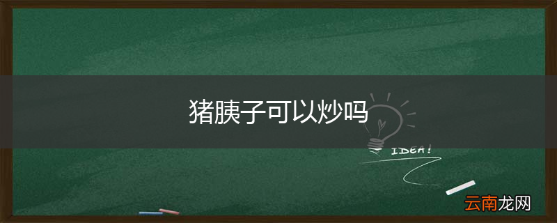猪胰子可以炒吗