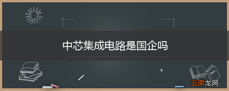 中芯集成电路是国企吗