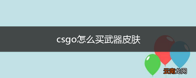csgo怎么买武器皮肤