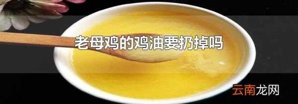 老母鸡的鸡油要扔掉吗