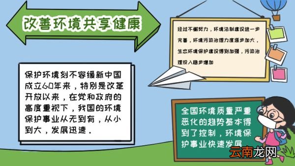 改善环境共享健康手抄报