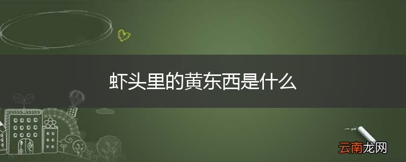 虾头里的黄东西是什么