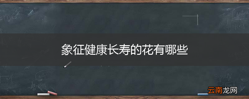 象征健康长寿的花有哪些
