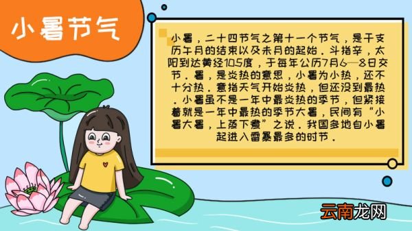小暑节气手抄报内容小暑节气手抄报内容画法