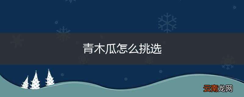 青木瓜怎么挑选