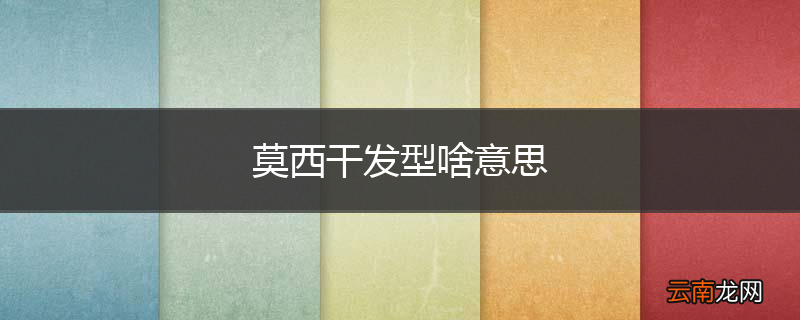 莫西干发型啥意思
