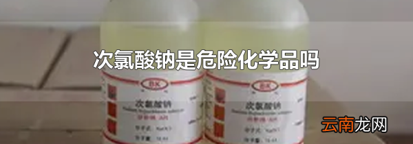 次氯酸钠是危险化学品吗
