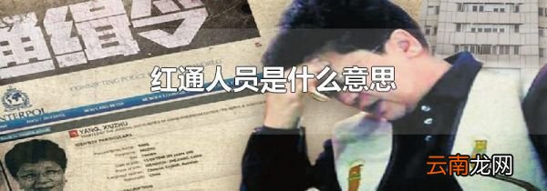 红通人员是什么意思
