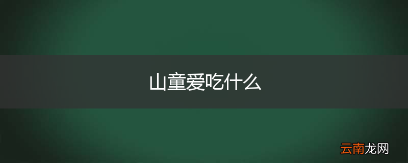 山童爱吃什么