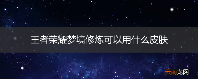 王者荣耀梦境修炼可以用什么皮肤