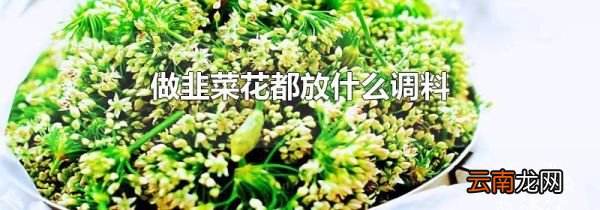 做韭菜花都放什么调料