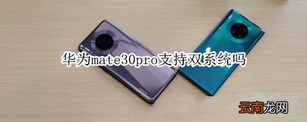 华为mate30pro支持双系统吗