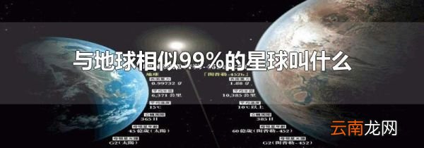 与地球相似99%的星球叫什么