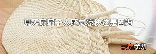 夏天扇扇子人感觉凉快这是因为