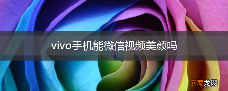 vivo手机能微信视频美颜吗