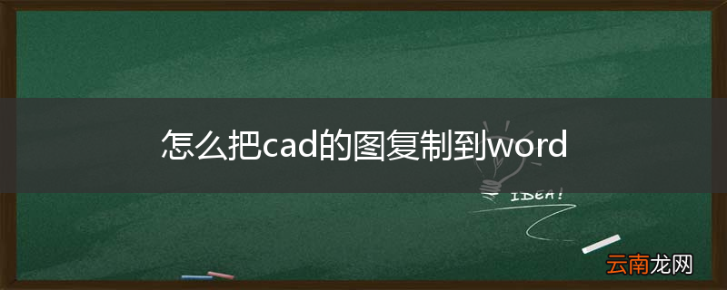 怎么把cad的图复制到word