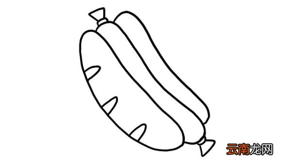 热狗简笔画的画法热狗简笔画的教程