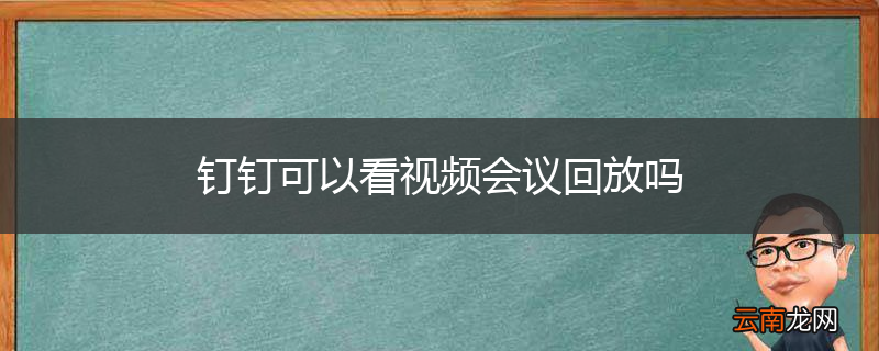 钉钉可以看视频会议回放吗