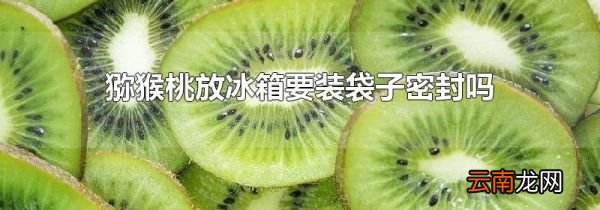 猕猴桃放冰箱要装袋子密封吗