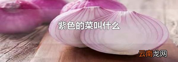 紫色的菜叫什么