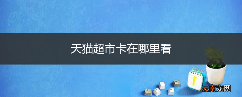 天猫超市卡在哪里看