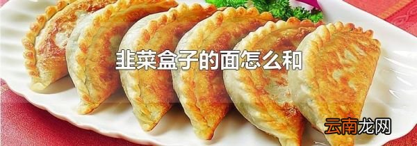 韭菜盒子的面怎么和