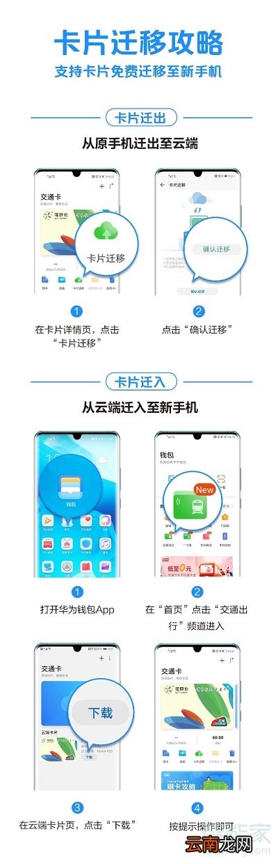 华为mate30pro手机里绑定的卡片怎么迁移