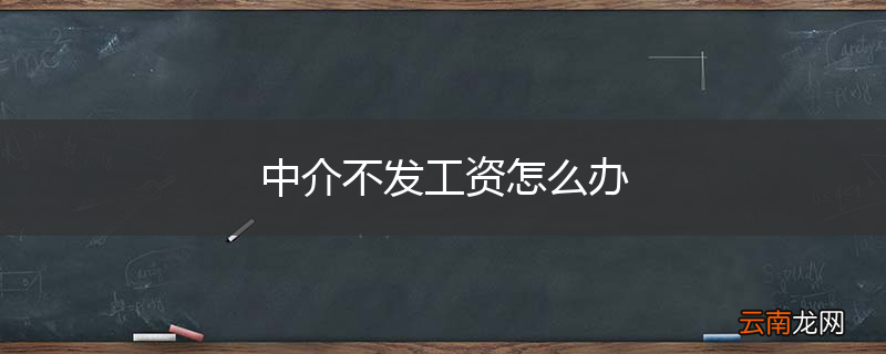 中介不发工资怎么办