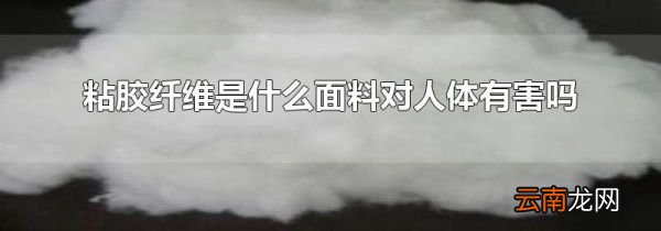 粘胶纤维是什么面料对人体有害吗