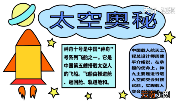 太空手抄报 太空手抄报怎么画